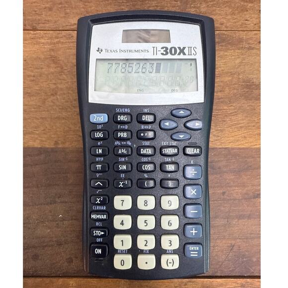 Texas Instruments TI-30X IIS Blue Scientific Calculator Tested & Works NO COVER - Picture 2 of 7